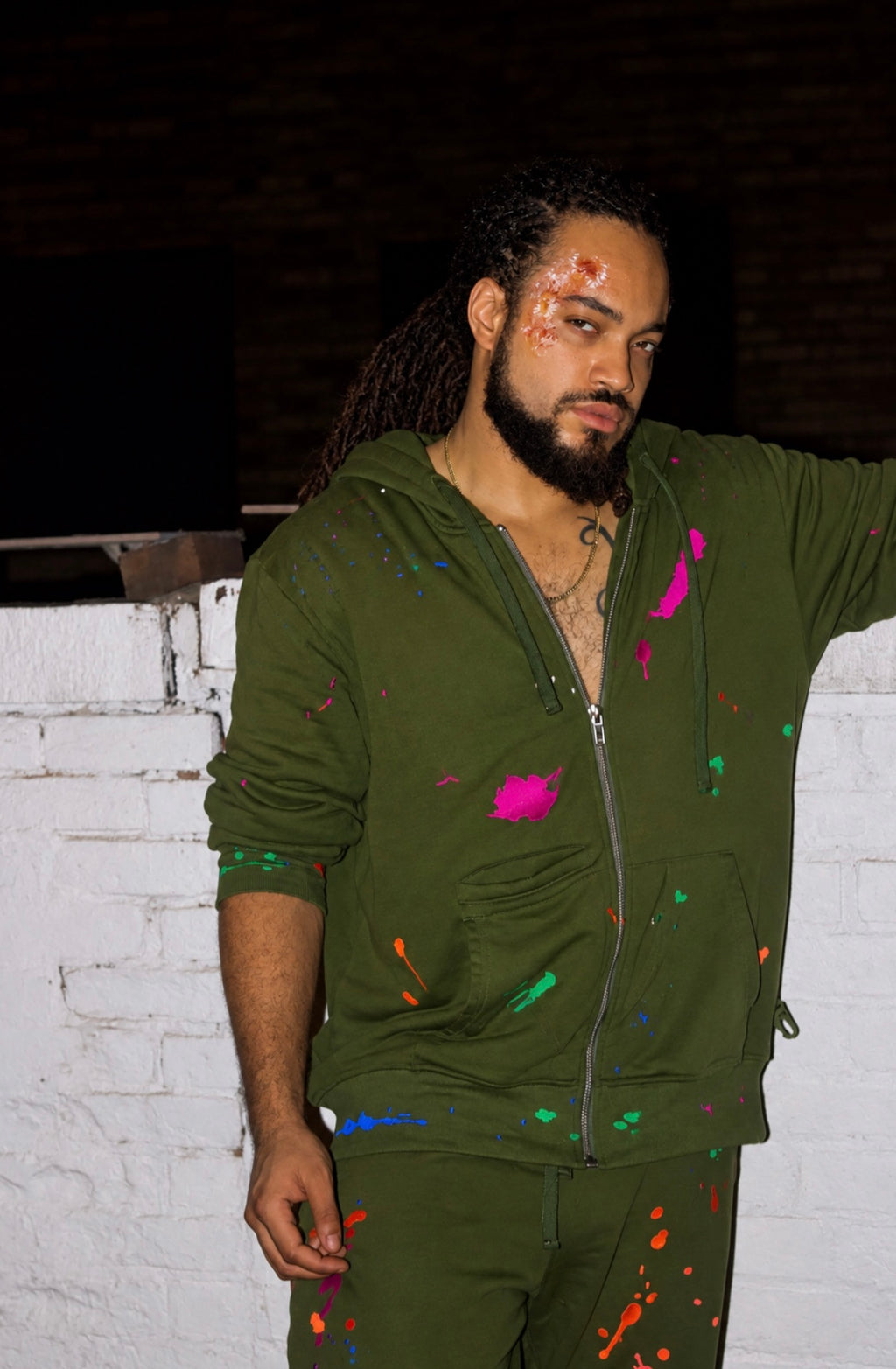 Blue Splatter Paint Sweatsuit – Unisex Matching Set (Pre-Order)