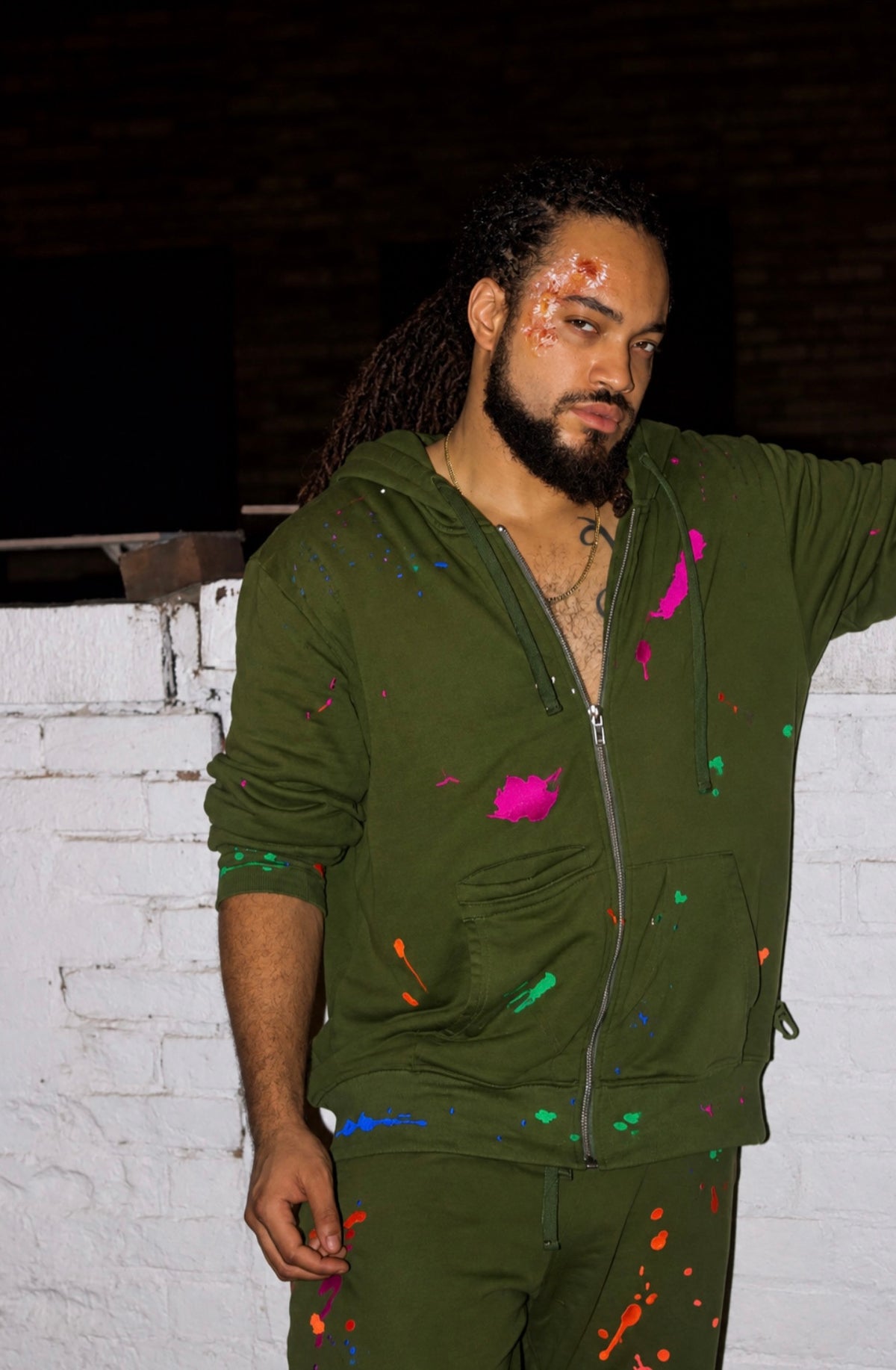 Blue Splatter Paint Sweatsuit – Unisex Matching Set (Pre-Order)