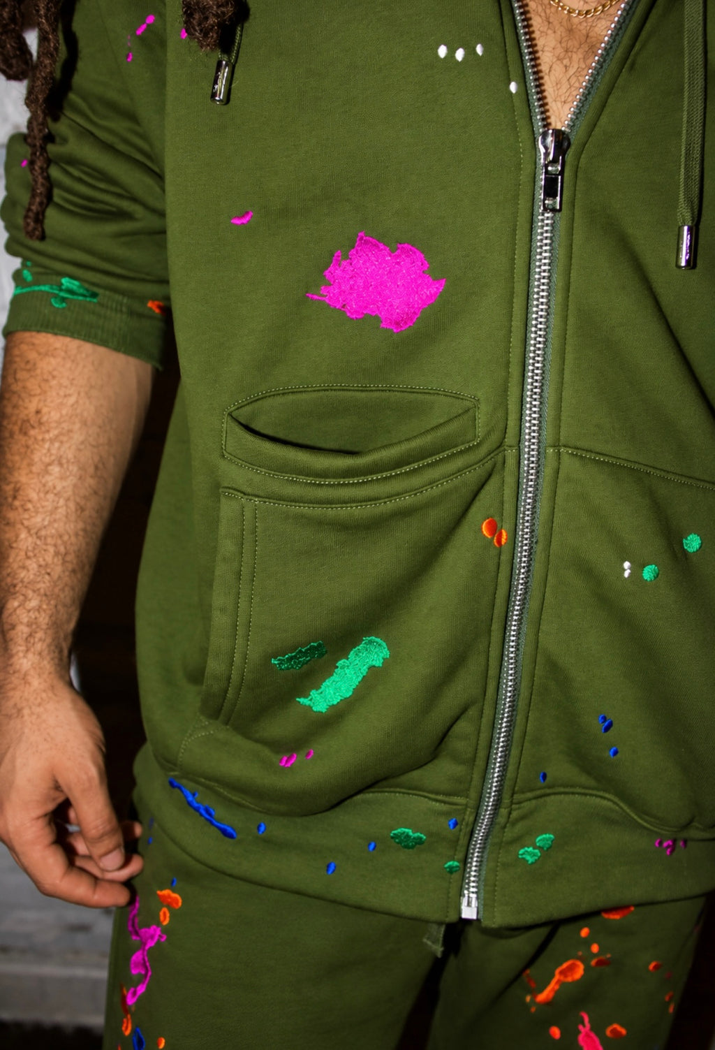 Blue Splatter Paint Sweatsuit – Unisex Matching Set (Pre-Order)