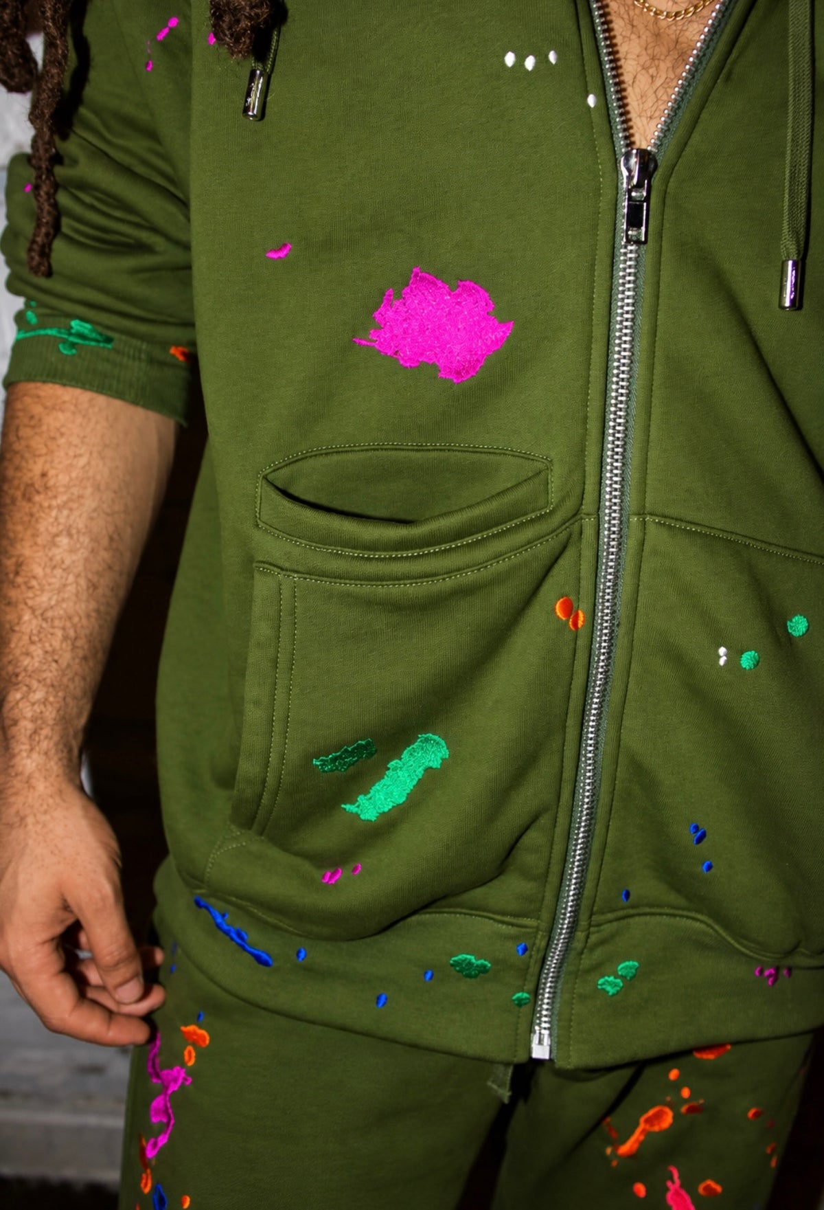 Blue Splatter Paint Sweatsuit – Unisex Matching Set (Pre-Order)