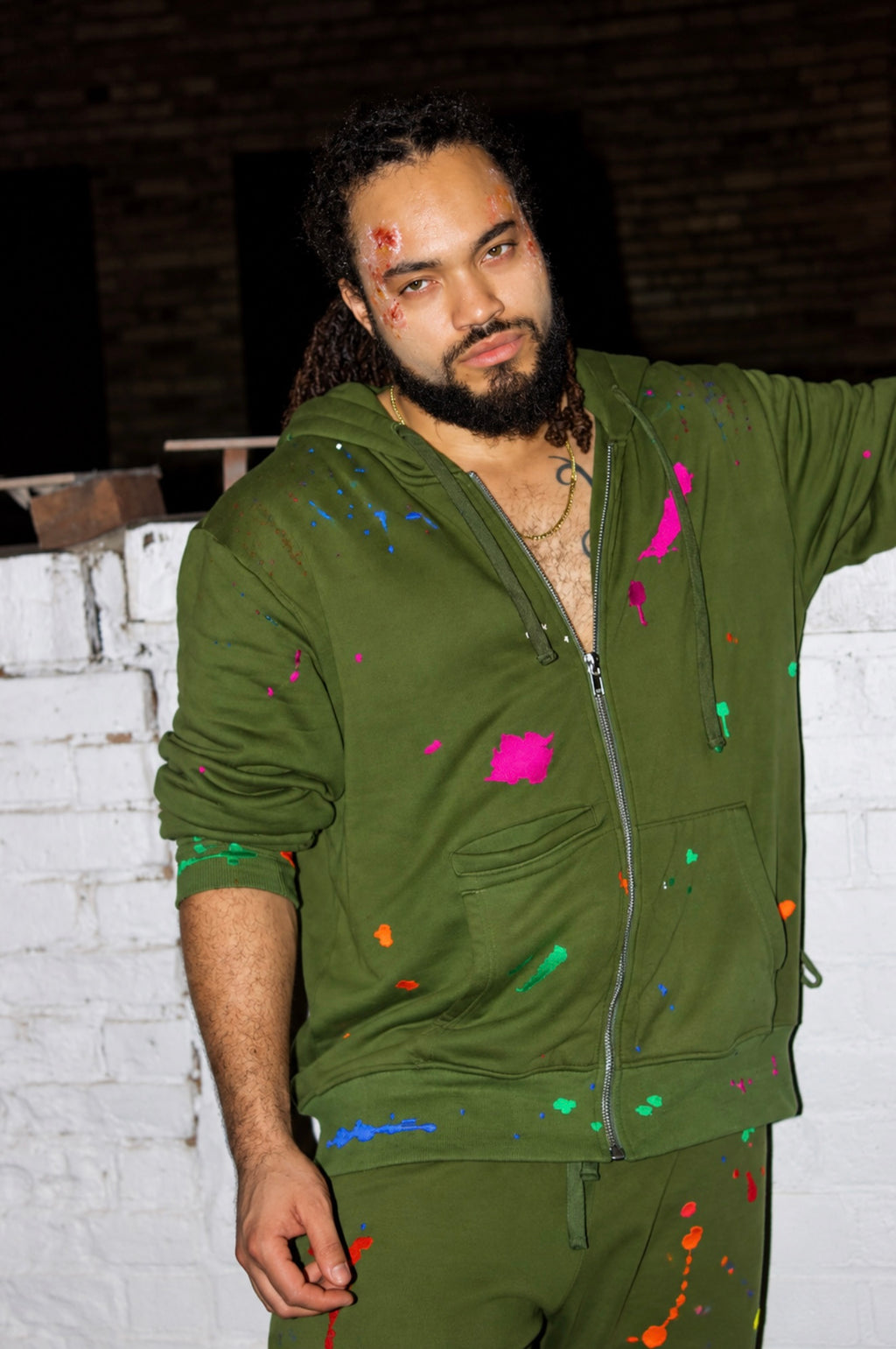 Blue Splatter Paint Sweatsuit – Unisex Matching Set (Pre-Order)