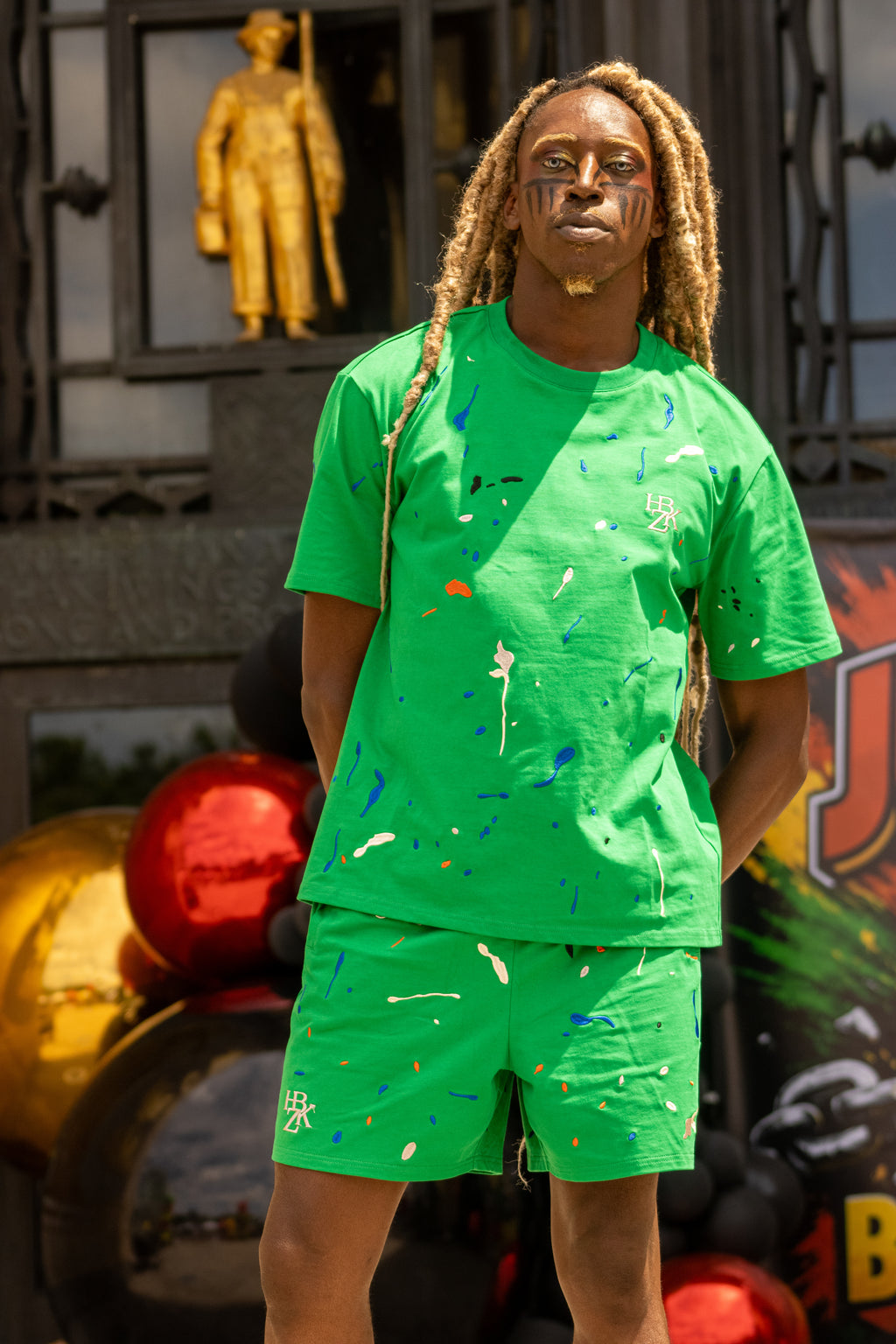 Splatter Paint T-Shirt & Shorts Set (Pre-order)