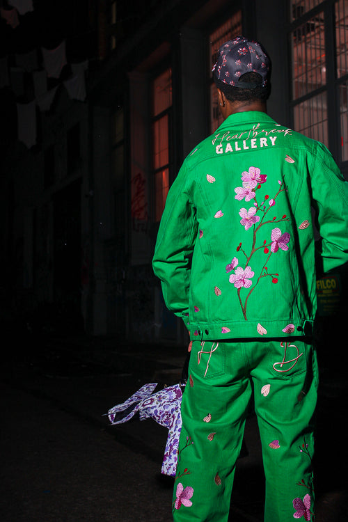 Custom Cherry Blossom Denim Set — Summer Series (Pre-Order)